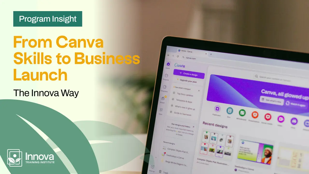 Start a Business with Canva Learn at Innova img